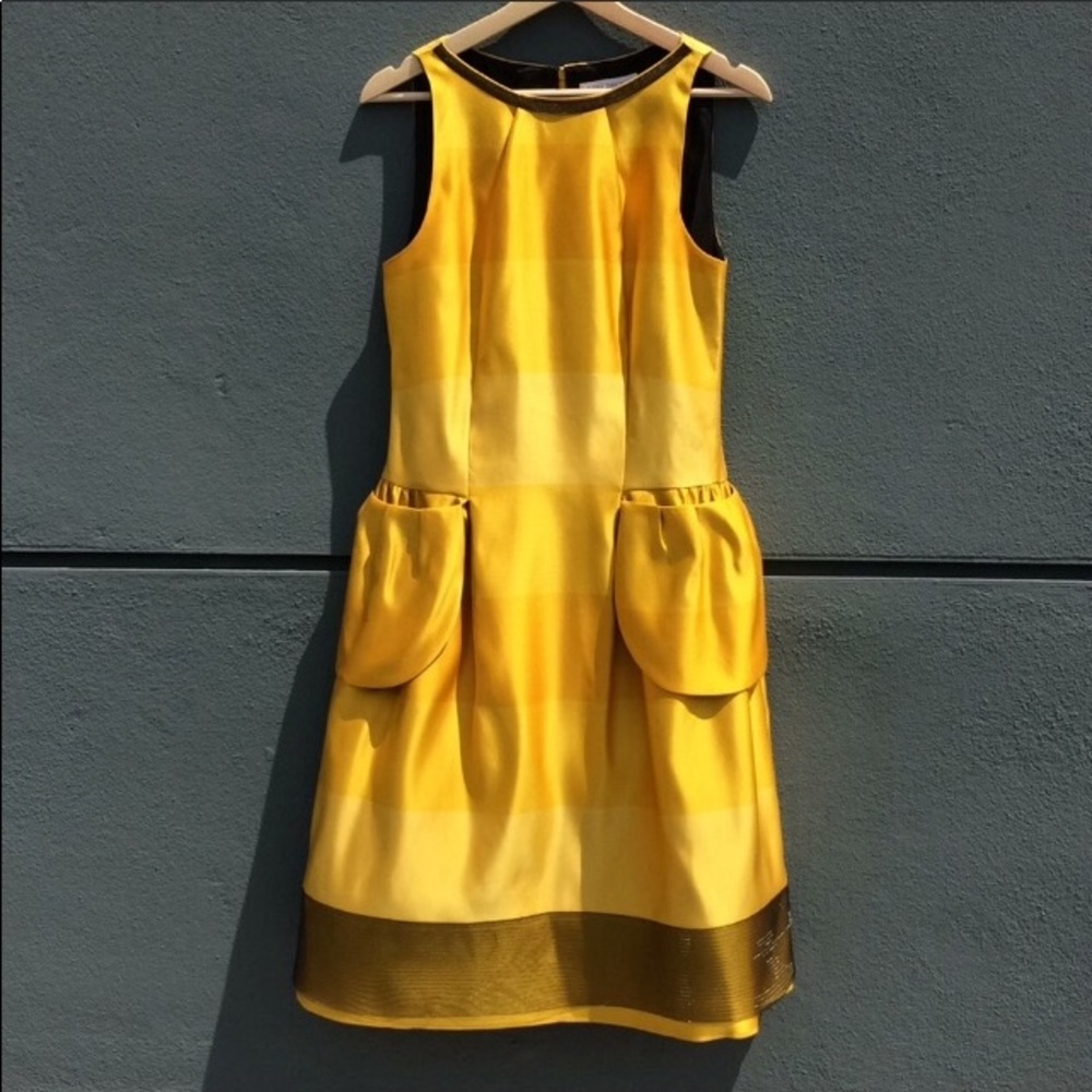 Behnaz Sarafpour Yellow Midi Dress